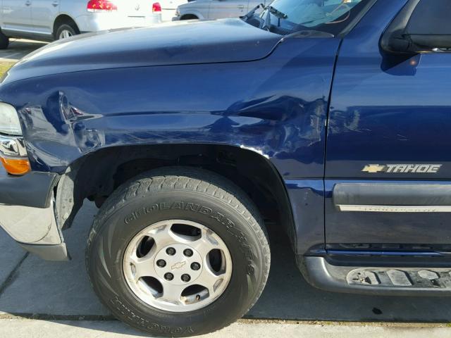 1GNEK13T51J157280 - 2001 CHEVROLET TAHOE K150 BLUE photo 9