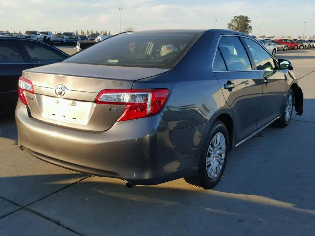 4T4BF1FK7ER363175 - 2014 TOYOTA CAMRY L GRAY photo 4