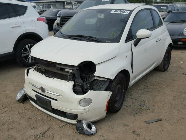 3C3CFFAR6CT260524 - 2012 FIAT 500 POP WHITE photo 2