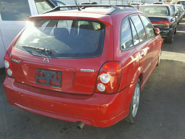 JM1BJ245731130766 - 2003 MAZDA PROTEGE PR RED photo 4