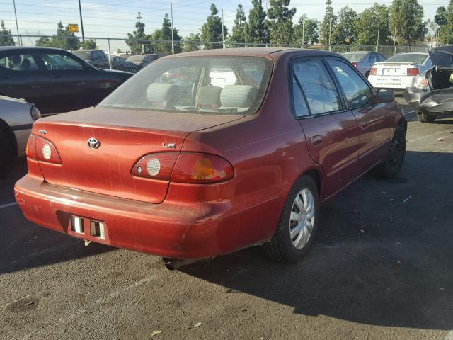 1NXBR12E11Z473487 - 2001 TOYOTA COROLLA CE RED photo 4