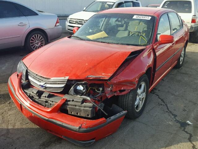 2G1WH55K439256669 - 2003 CHEVROLET IMPALA LS RED photo 2