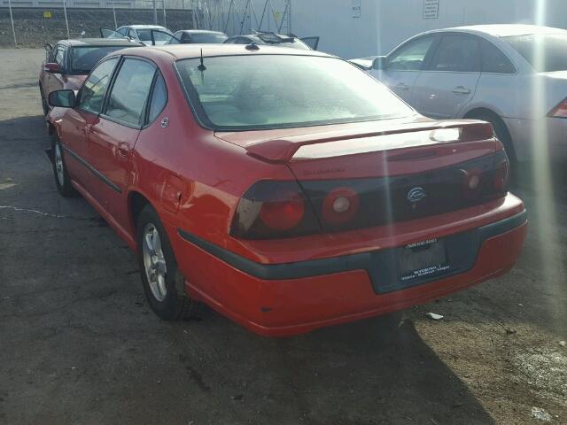 2G1WH55K439256669 - 2003 CHEVROLET IMPALA LS RED photo 3