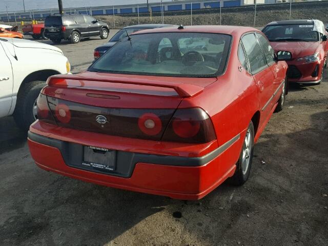 2G1WH55K439256669 - 2003 CHEVROLET IMPALA LS RED photo 4