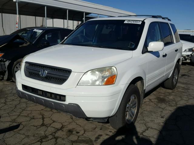 2HKYF18573H506245 - 2003 HONDA PILOT EXL WHITE photo 2