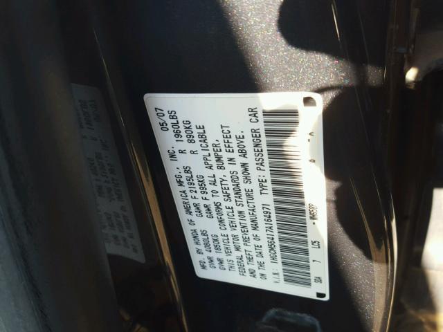 1HGCM56417A164971 - 2007 HONDA ACCORD LX BLUE photo 10