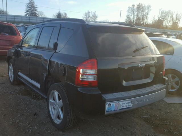 1J8FT57W97D214862 - 2007 JEEP COMPASS LI BLACK photo 3