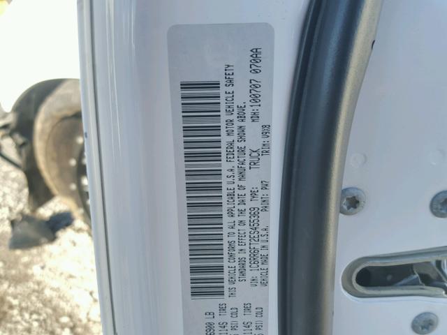 1C6RR6FT2ES455369 - 2014 RAM 1500 ST WHITE photo 10