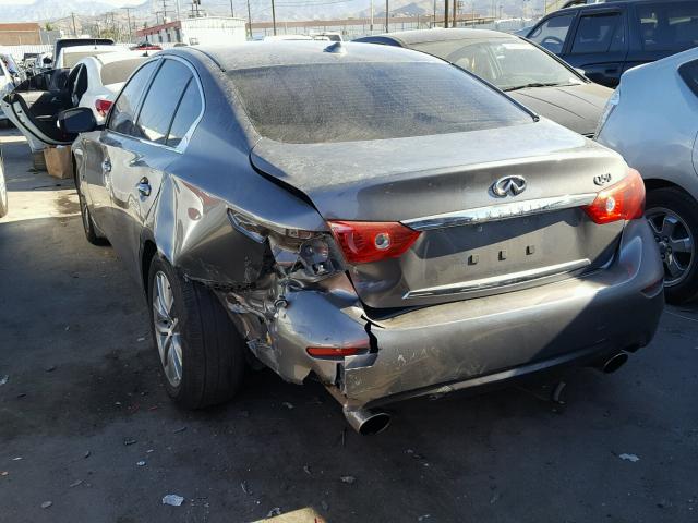 JN1BV7AP6FM349487 - 2015 INFINITI Q50 BASE Gris foto 3