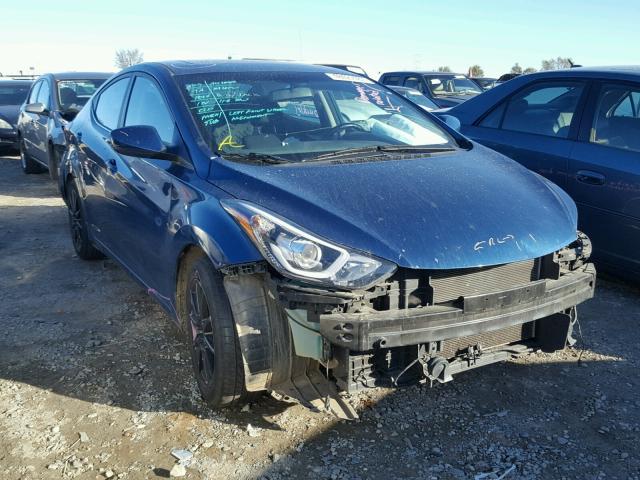 KMHDH4AE0FU298042 - 2015 HYUNDAI ELANTRA SE BLUE photo 1