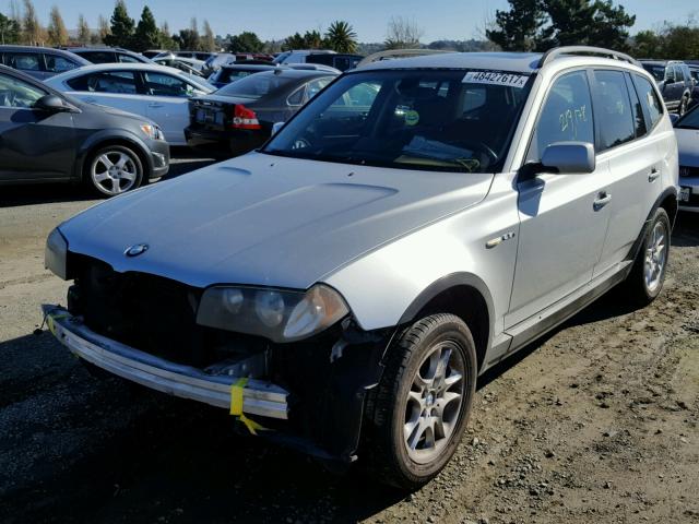 WBXPA73415WC50392 - 2005 BMW X3 2.5I SILVER photo 2