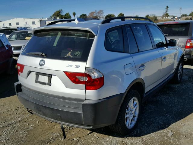 WBXPA73415WC50392 - 2005 BMW X3 2.5I SILVER photo 4