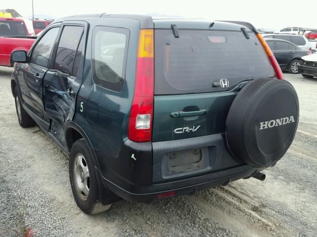 JHLRD684X2C007368 - 2002 HONDA CR-V LX GREEN photo 3