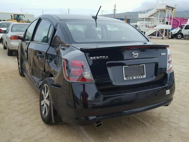 3N1AB6APXCL784825 - 2012 NISSAN SENTRA 2.0 BLACK photo 3