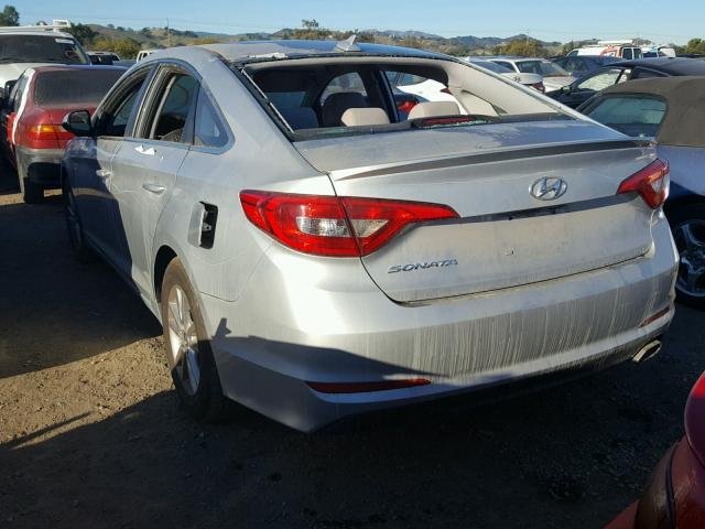 5NPE24AF2FH033233 - 2015 HYUNDAI SONATA SE SILVER photo 3