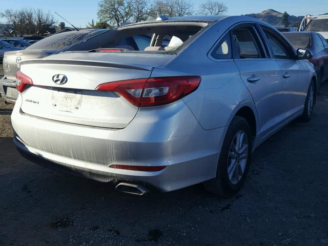 5NPE24AF2FH033233 - 2015 HYUNDAI SONATA SE SILVER photo 4