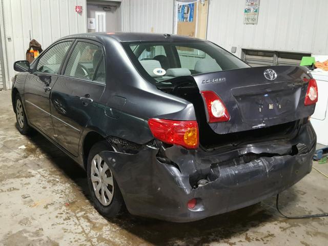 1NXBU40E19Z104644 - 2009 TOYOTA COROLLA BA BLACK photo 3