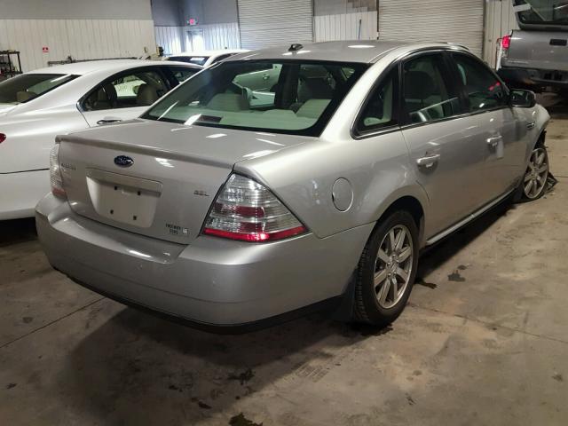 1FAHP24W78G124381 - 2008 FORD TAURUS SEL SILVER photo 4