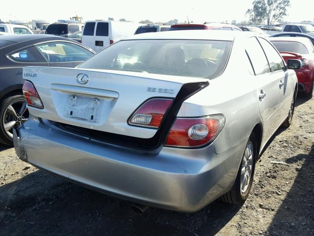 JTHBA30G840016259 - 2004 LEXUS ES 330 SILVER photo 4