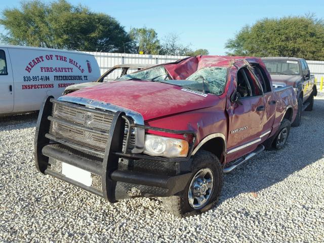 3D7KU28D14G161447 - 2004 DODGE RAM 2500 S RED photo 2