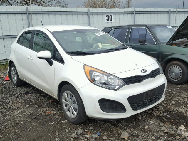 KNADM5A34D6240177 - 2013 KIA RIO LX WHITE photo 1