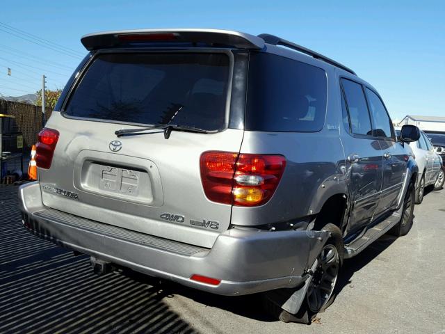 5TDBT48A24S217217 - 2004 TOYOTA SEQUOIA LI SILVER photo 4