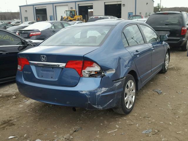 2HGFA1F53AH580939 - 2010 HONDA CIVIC LX BLUE photo 4