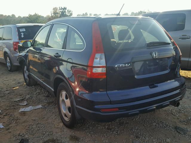 5J6RE3H39AL009993 - 2010 HONDA CR-V LX BLUE photo 3