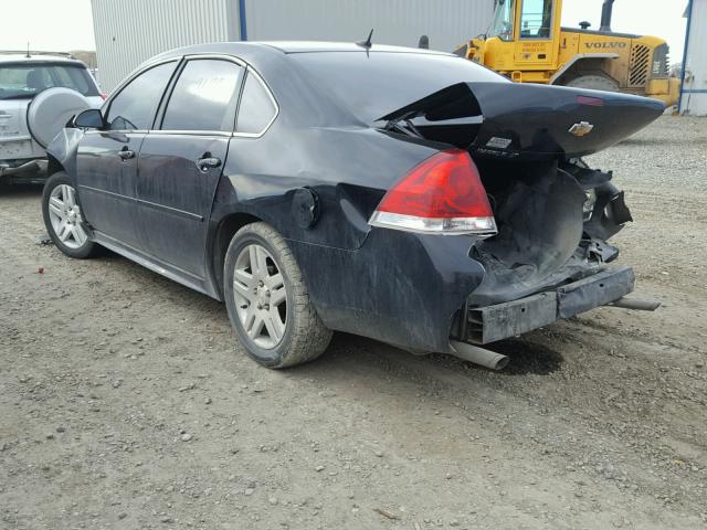 2G1WG5E39C1210166 - 2012 CHEVROLET IMPALA LT BLACK photo 3