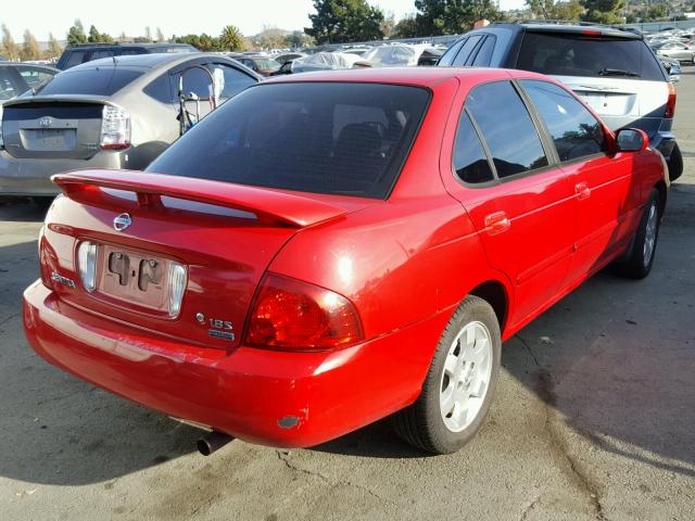 3N1CB51D06L526245 - 2006 NISSAN SENTRA 1.8 RED photo 4