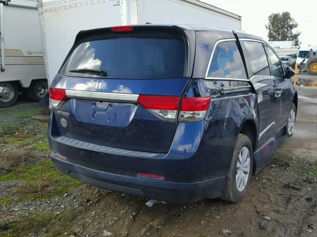 5FNRL5H69GB053506 - 2016 HONDA ODYSSEY EX BLUE photo 4