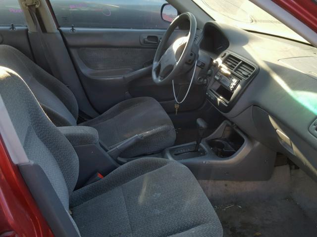 1HGEJ6670XL002545 - 1999 HONDA CIVIC LX RED photo 5