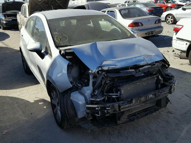 KNADN4A30E6342388 - 2014 KIA RIO EX SILVER photo 1