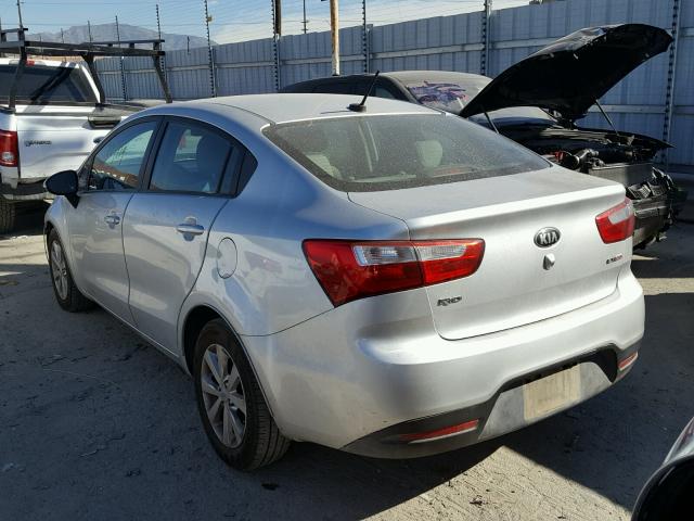 KNADN4A30E6342388 - 2014 KIA RIO EX SILVER photo 3