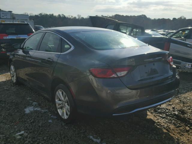 1C3CCCAB9FN554286 - 2015 CHRYSLER 200 LIMITE GRAY photo 3