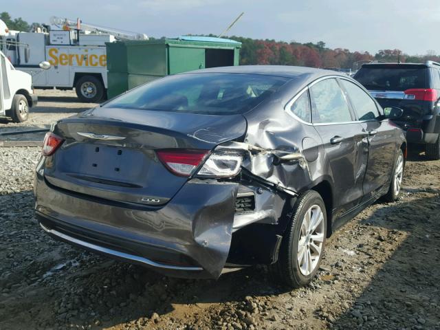 1C3CCCAB9FN554286 - 2015 CHRYSLER 200 LIMITE GRAY photo 4