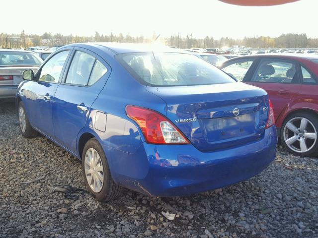 3N1CN7AP2CL813109 - 2012 NISSAN VERSA S BLUE photo 3