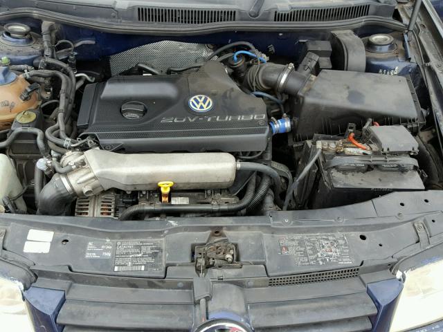 3VWSD69MX1M183716 - 2001 VOLKSWAGEN JETTA GLS BLUE photo 7