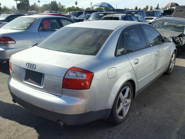 WAUJC68E13A106306 - 2003 AUDI A4 1.8T SILVER photo 4