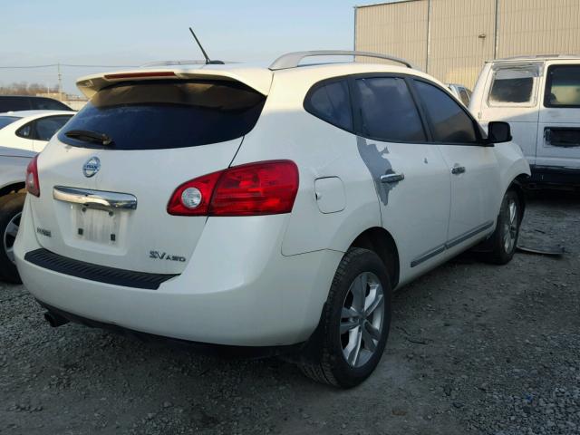 JN8AS5MV5DW637362 - 2013 NISSAN ROGUE S WHITE photo 4