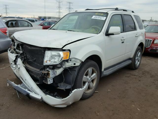 1FMCU9EGXCKA82514 - 2012 FORD ESCAPE LIM WHITE photo 2