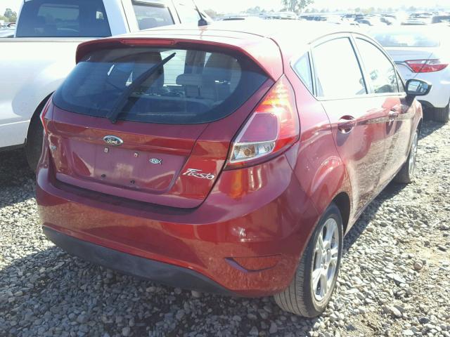 3FADP4EJ8EM111847 - 2014 FORD FIESTA SE RED photo 4