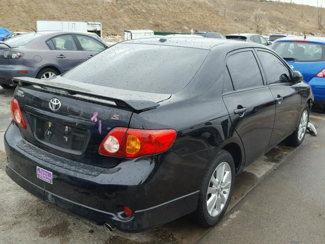 2T1BU4EE0AC533725 - 2010 TOYOTA COROLLA BA BLACK photo 4