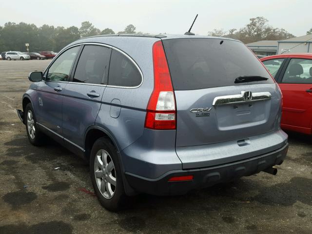 JHLRE38788C029089 - 2008 HONDA CR-V EXL BLUE photo 3