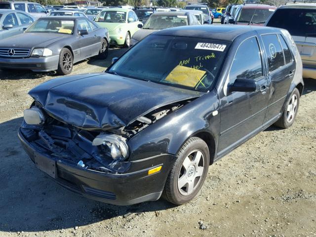 WVWGA31J3XW605867 - 1999 VOLKSWAGEN GOLF GLS BLACK photo 2