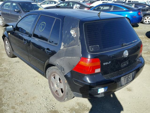 WVWGA31J3XW605867 - 1999 VOLKSWAGEN GOLF GLS BLACK photo 3