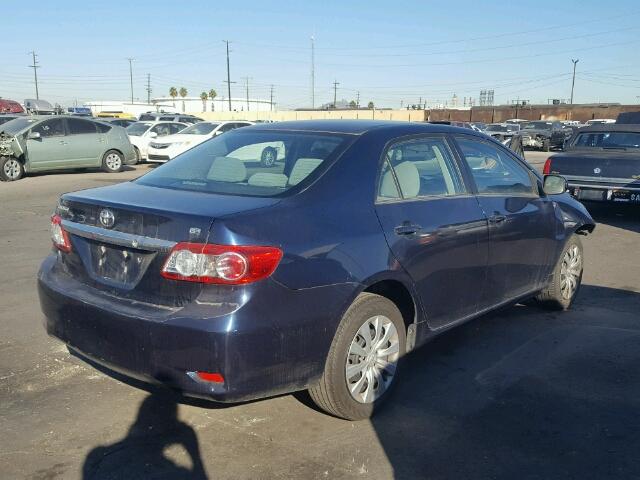 5YFBU4EE4DP141562 - 2013 TOYOTA COROLLA BA BLUE photo 4