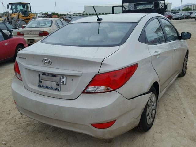 KMHCT4AE6HU224038 - 2017 HYUNDAI ACCENT SE TAN photo 4