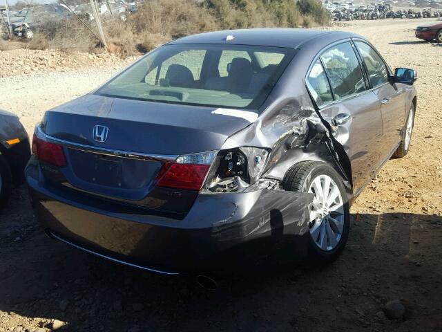 1HGCR3F84EA003990 - 2014 HONDA ACCORD EXL GRAY photo 4