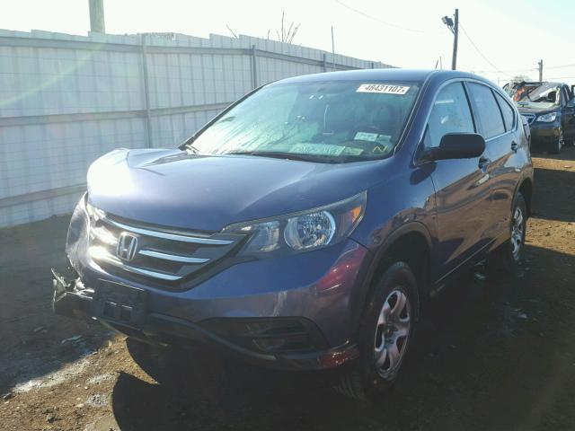 2HKRM4H31DH688889 - 2013 HONDA CR-V LX BLUE photo 2